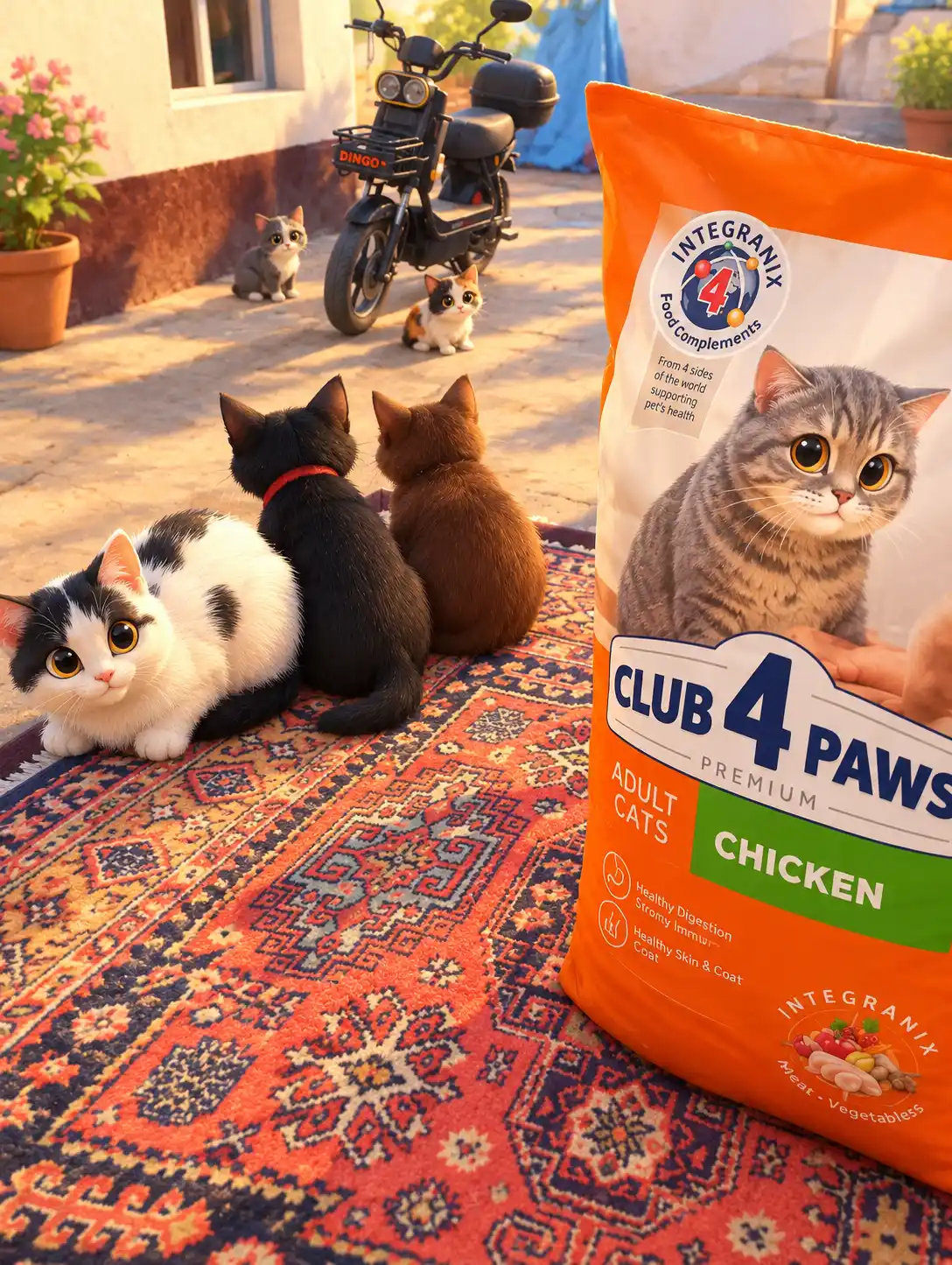 Club 4 Paws mushuklar uchun quruq yem, tovuq go‘shti bilan, 14 kg