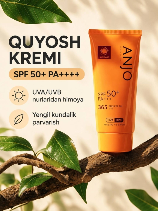 Professional SPF50+ PA+++, barcha teri turlari uchun quyoshdan himoyalovchi krem, 70ml - 