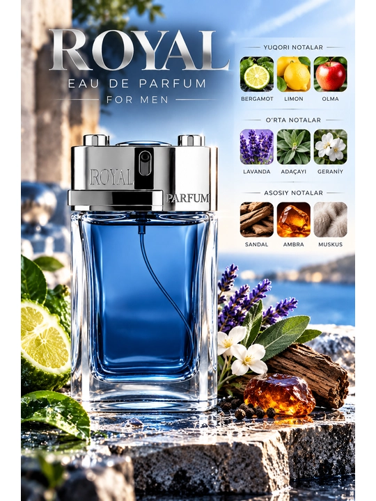Parfyumlangan suv erkaklar uchun Royal For Men Sellion Parfums, 100 ml