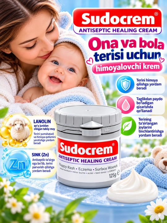 Onalar va bolalar terisini parvarish qilish uchun krem, Sudocrem - 