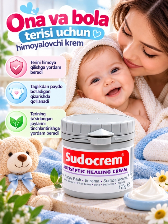 Крем для ухода за кожей мам и малышей, Sudocrem