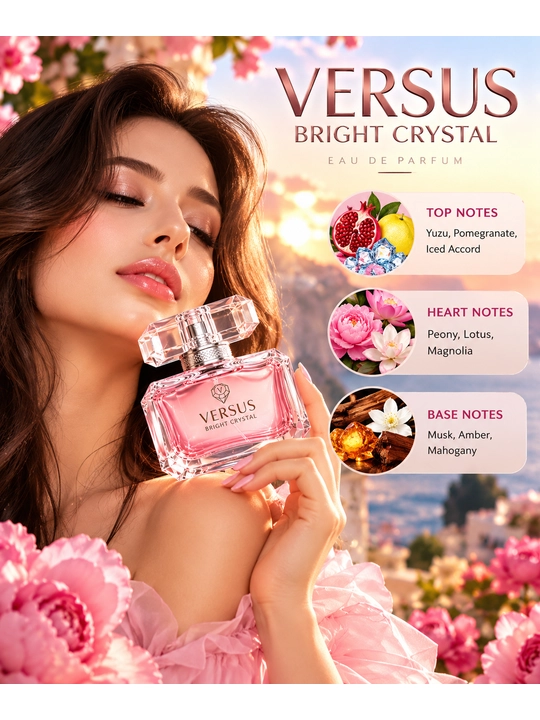 Versace Bright Crystal, ayollar uchun parfyumlangan suv, 90 ml