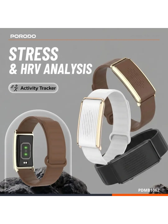 Porodo TrackFit X aqlli fitnes-bilaguzugi, AMOLED, IP68, Bluetooth 5.4, 120+ sport rejimi