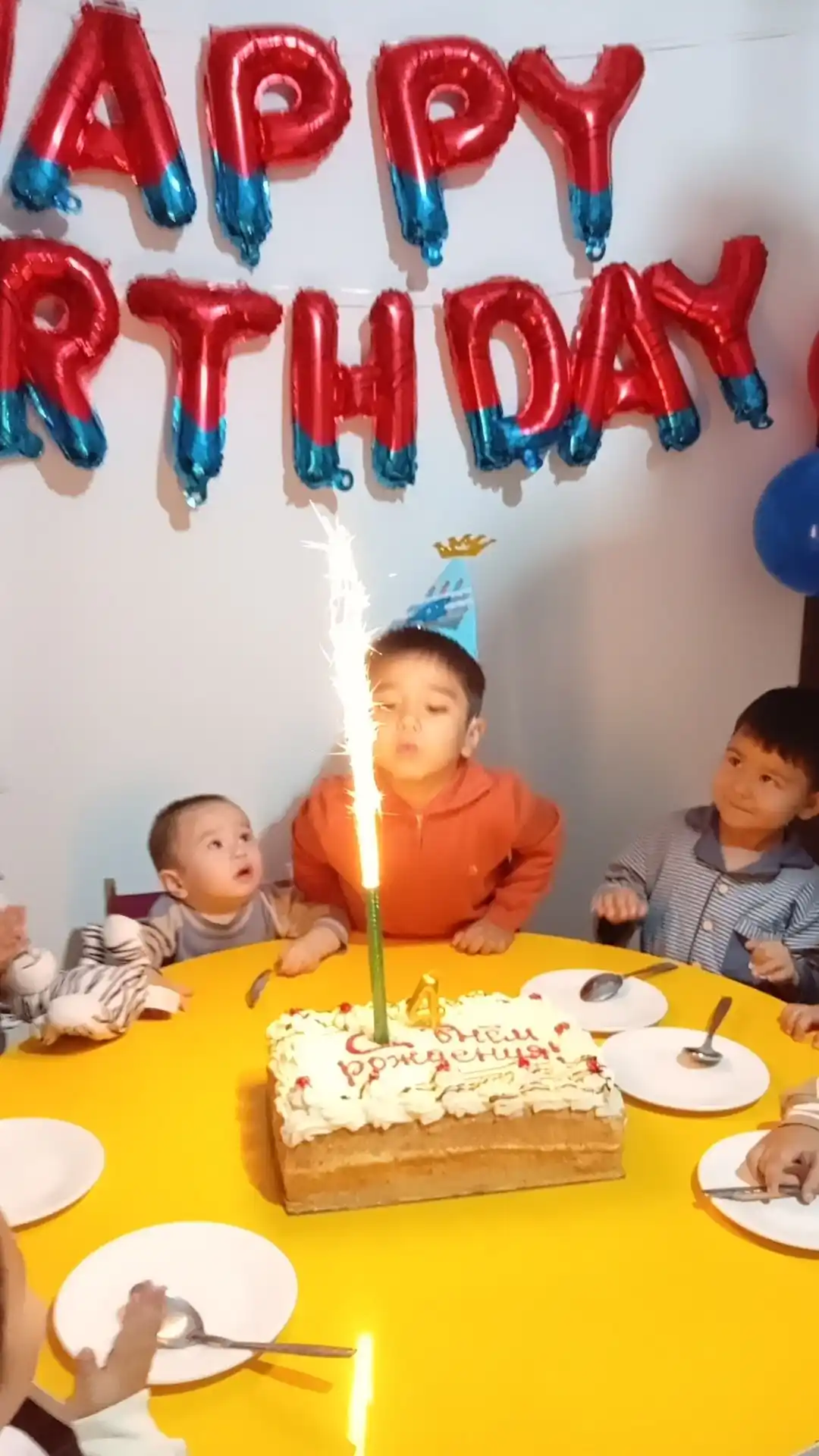 Шары с буквами «Happy Birthday» — набор для дня рождения, фольга, 40 см, 13 букв