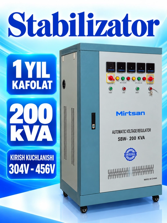 Трехфазный Стабилизатор Напряжения Mirtsan 304–456 В   Копировать