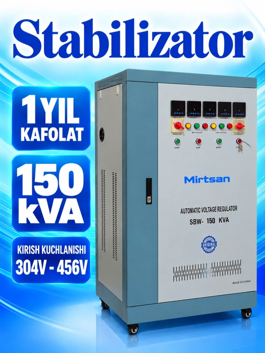 Трехфазный Стабилизатор Напряжения Mirtsan 304–456 В   Копировать - 
