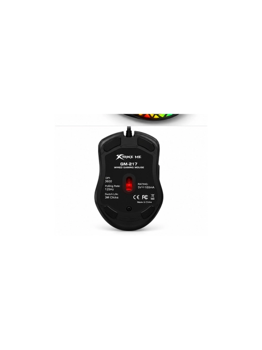 Xtrike Me GM-217 simli gaming sichqoncha, qora, 3600 DPI, RGB