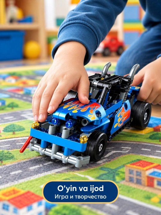 Bolalar avtomobili konstruktor DECOOL Mecfactor Wildsword, lego mashina, 6+ yosh