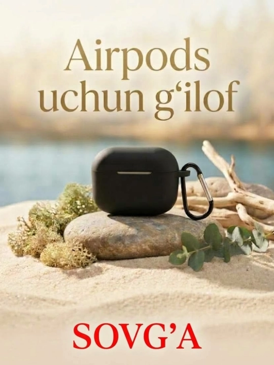 Simsiz quloqchin AirPods, sovg‘aga himoya g‘ilofi bilan