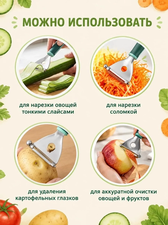 Овощечистка, нож для чистки овощей и фруктов, из нержавеющей стали