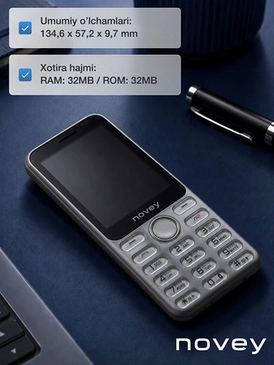 Tugmachali telefon NOVEY A65