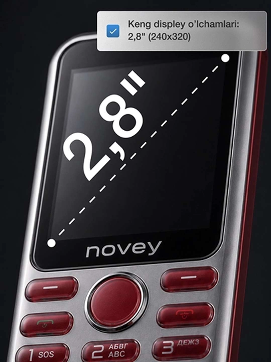 Tugmachali telefon NOVEY A65
