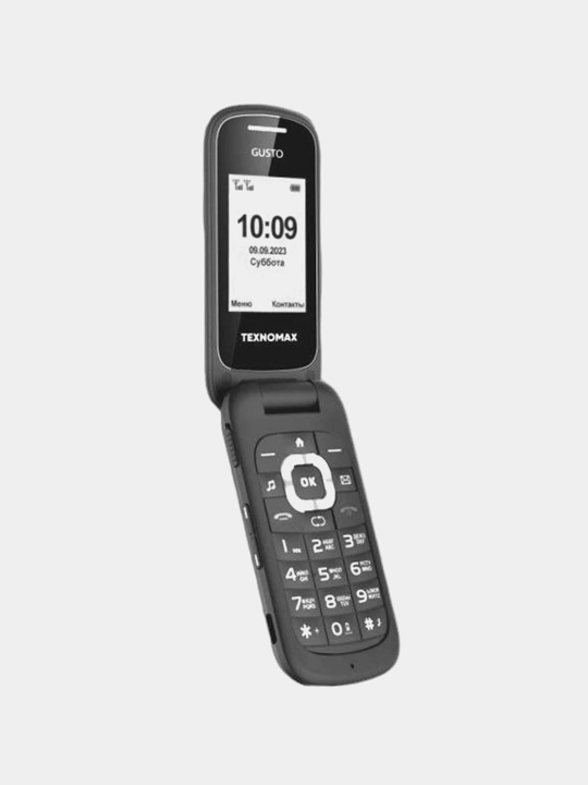 Texnomax Gusto tugmali telefoni. Kamera, 2 ta SIM, fonar