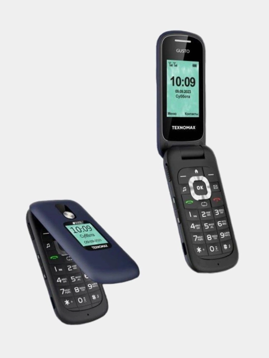 Texnomax Gusto tugmali telefoni. Kamera, 2 ta SIM, fonar