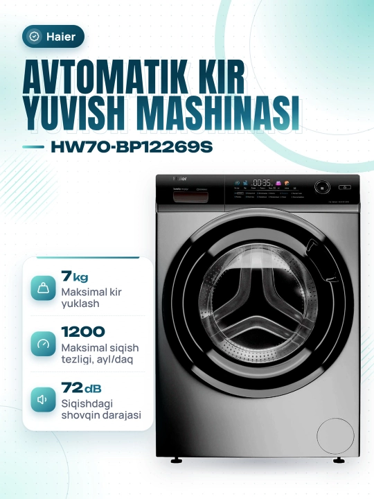 Стиральная машина Haier HW70-BP12269S - 