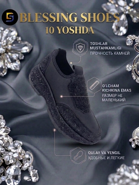 Слипоны женские со стразами на платформе, мягкие слипоны, 36-40