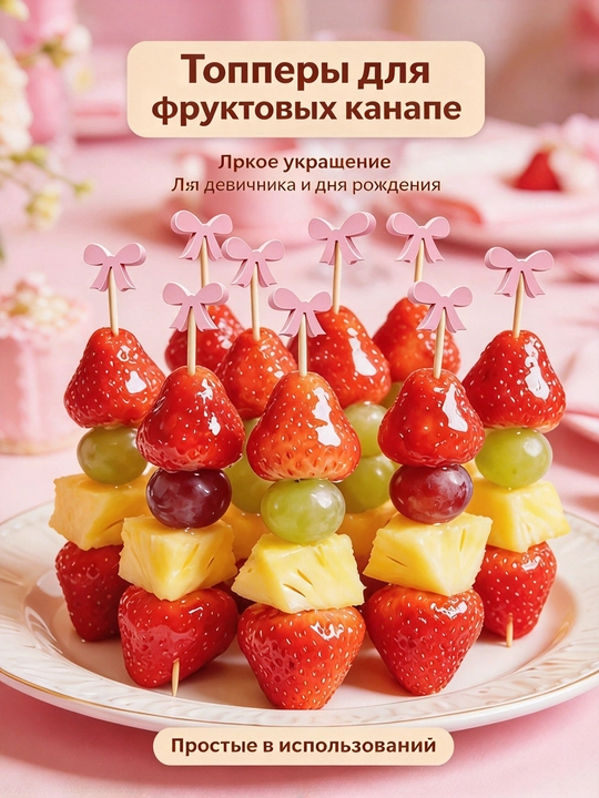 100 dona pushti bantli kokteyl shpaljkalari, tugʻilgan kun, qizlar bayrami uchun bezak
