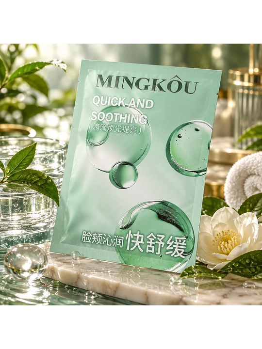 MINGKOU Quick and Soothing — yuz uchun namlantiruvchi va tinchlantiruvchi matoli niqob - 