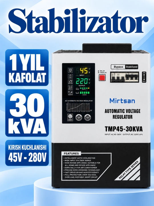 Автоматический стабилизатор напряжения Mirtsan для дома и офиса