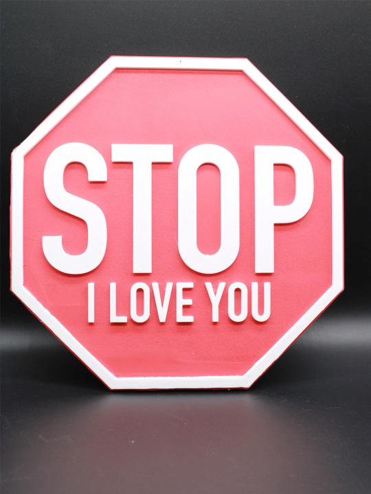 3D-знак «STOP I LOVE YOU» настольный декор / Табличка Я тебя люблю, подарок - 