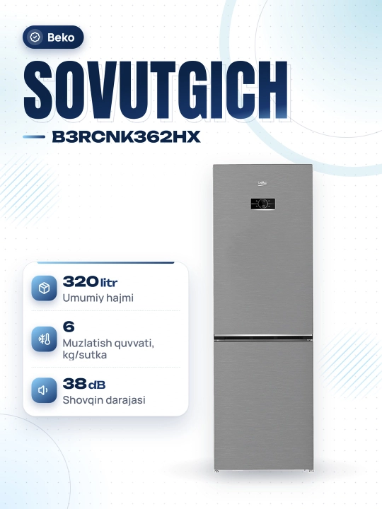 Sovutgich Beko B3RCNK362HX - 