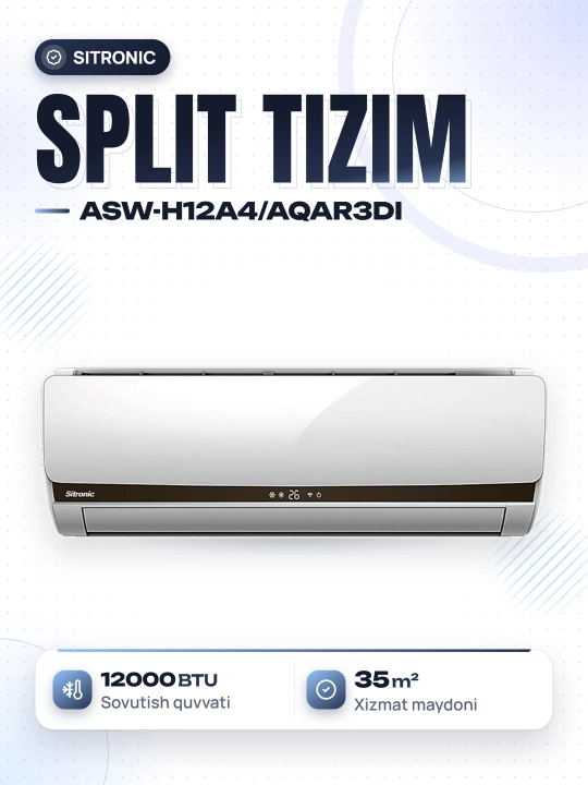 Кондиционер Sitronic ASW-H12A4/AQAR3DI Inverter - 