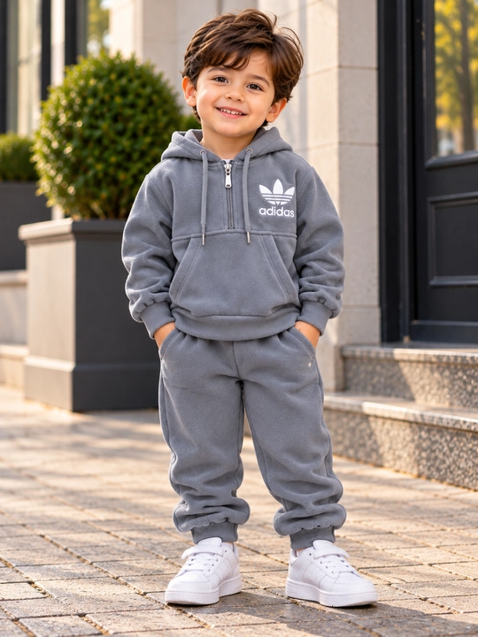 Детский спортивный костюм двойка, теплый флис, худи и штаны, на 3–6 лет