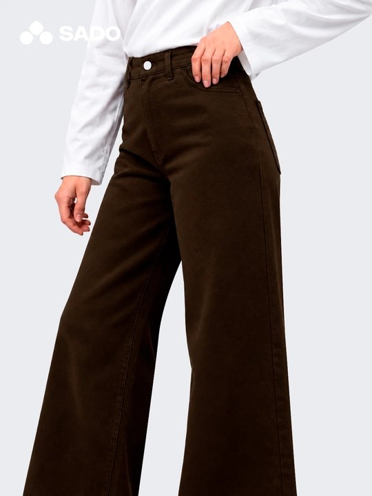 Женские брюки Wide Leg из твила SADO