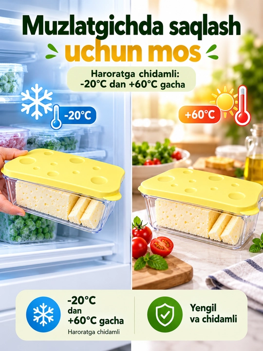 Контейнер для хранения сыра и продуктов, пищевой контейнер для холодильника