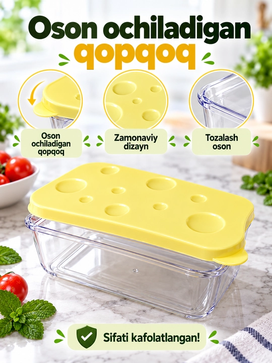 Контейнер для хранения сыра и продуктов, пищевой контейнер для холодильника