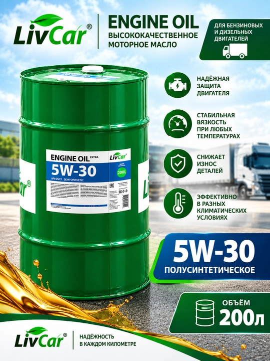LIVCAR EXTRA ENGINE OIL 5W30 API SL/CF - 