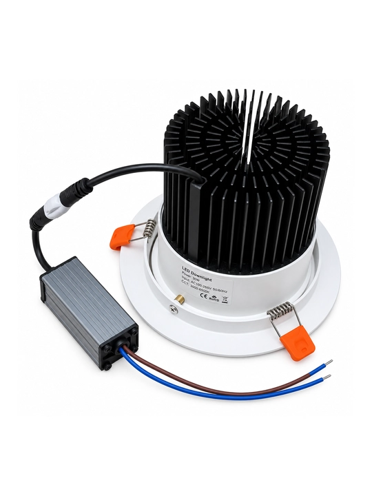 O‘rnatma shift chirog‘i COB LED Downlight, 50 W, 5000 K, 60°