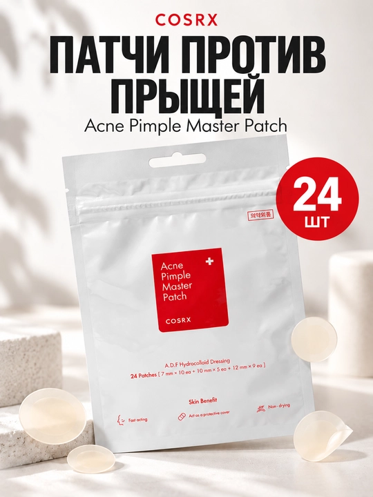 Патчи против прыщей COSRX Acne Pimple Master Patch, 24 шт - 