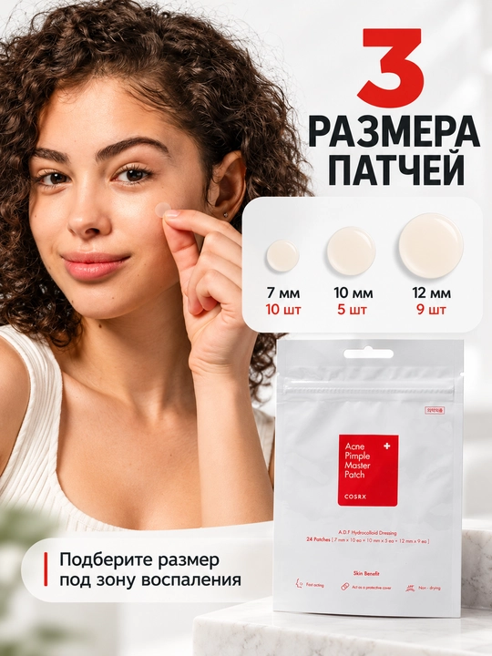 Патчи против прыщей COSRX Acne Pimple Master Patch, 24 шт