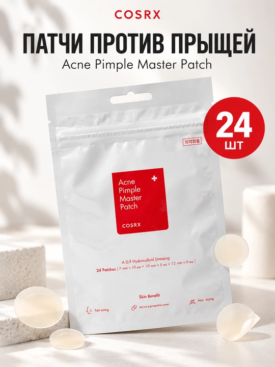 Патчи против прыщей COSRX Acne Pimple Master Patch, 24 шт