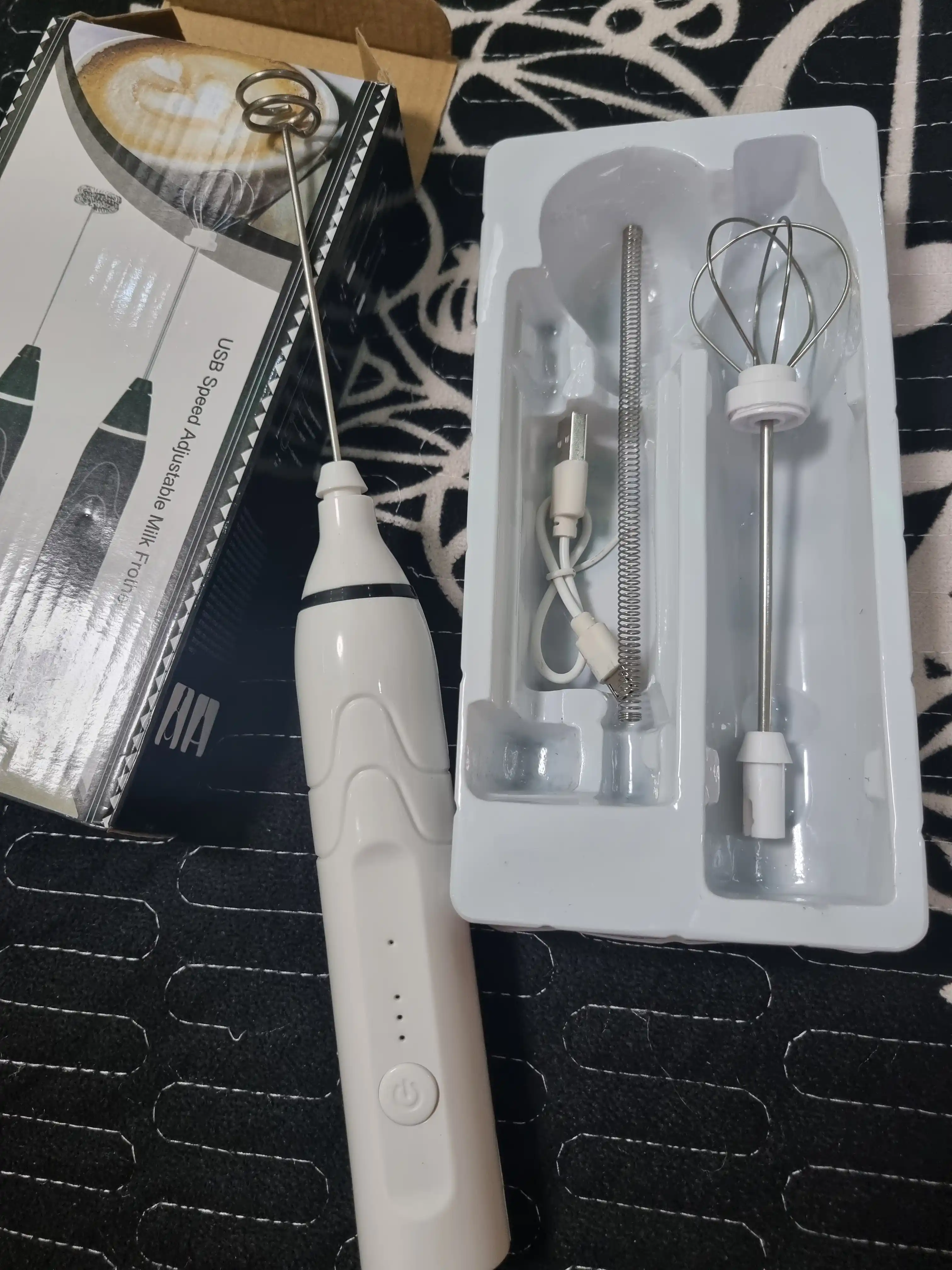 Elektr kapuchinator, USB portativ, sut ko‘pirtirgich, 3 tezlikli