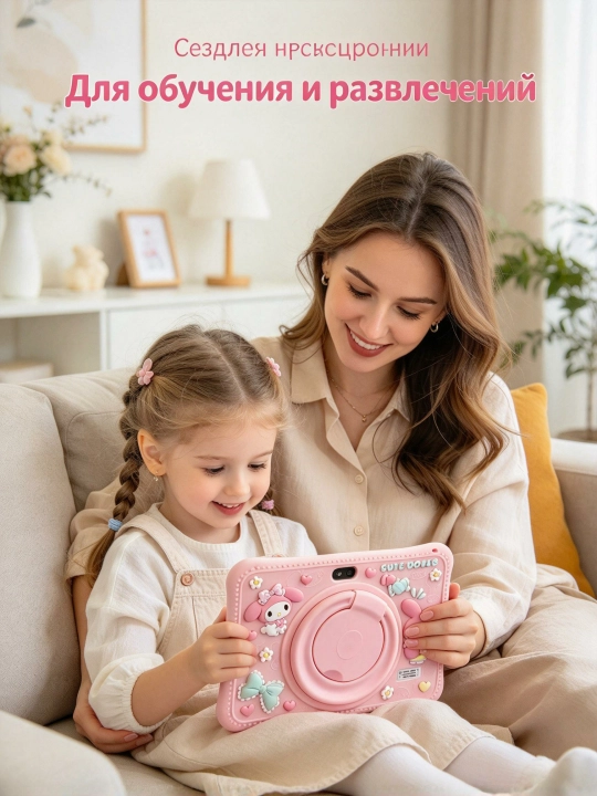 Детский планшет 7", Android15, 8+256ГБ, две камеры, силиконовый противоударный чехол