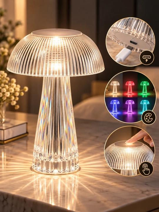 Светильник настольный беспроводной RGB, сенсорный, 16 цветов, с пультом, USB-C