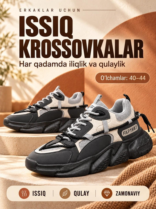 Krasovkalar erkaklar uchun kuzgi, oyoq kiyimlar erkaklar, 40-45, 1 o'lcham katta oling - 
