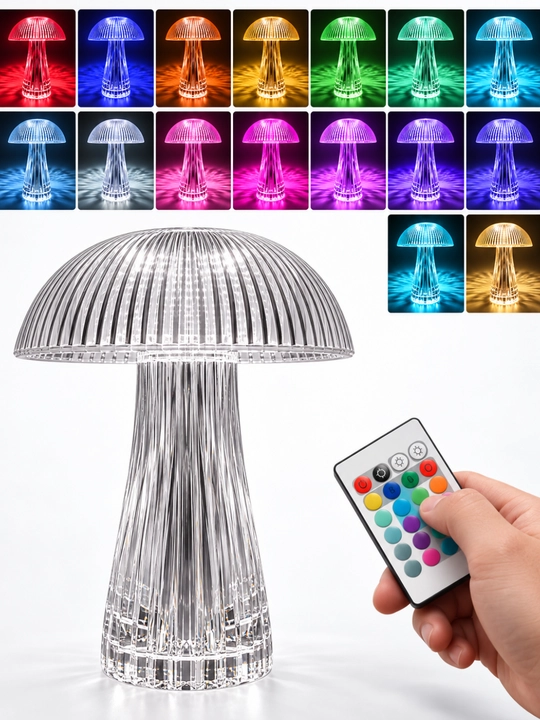 Светильник настольный беспроводной RGB, сенсорный, 16 цветов, с пультом, USB-C