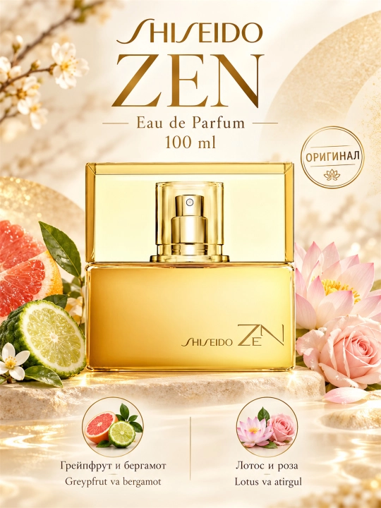 Ayollar uchun atir suvi Shiseido Zen, 100 ml - 