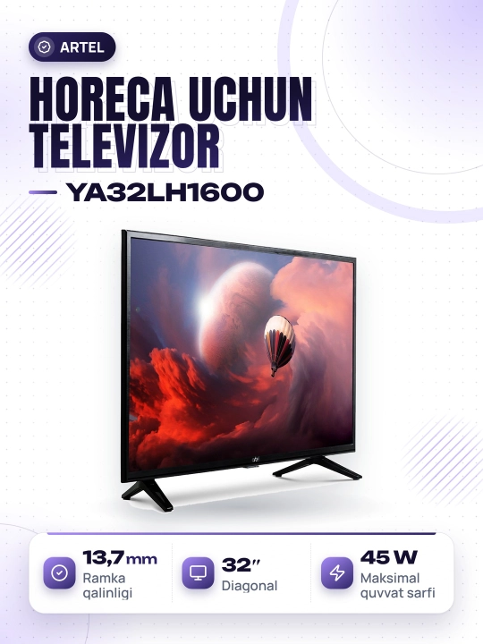 TV Artel YA32LH1600 Yandex TV Black - 