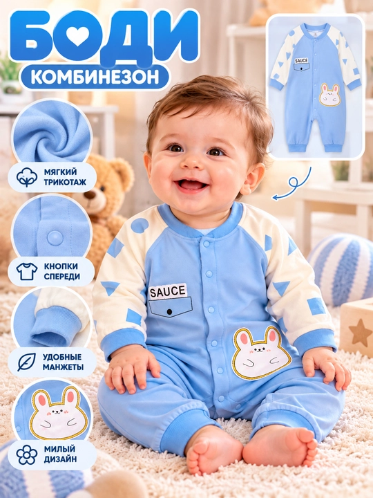 Боди для малышей, детский бодик, комбинезон для новорожденных, слип для детей