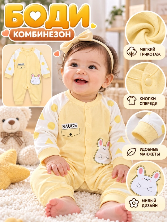Боди для малышей, детский бодик, комбинезон для новорожденных, слип для детей