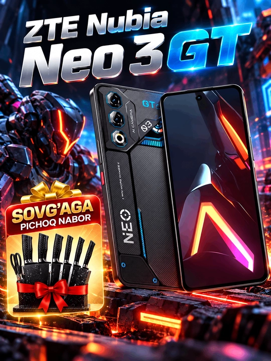 ZTE Nubia Neo 3 GT 5G 6000 мАч 120 FPS 🎁 НАБОР НОЖЕЙ В ПОДАРОК 🔪мощный смартфон геймеров - 
