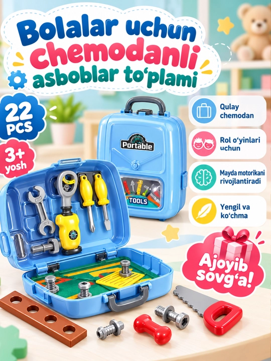 O'g'il bolalar uchun asboblar to'plami - 