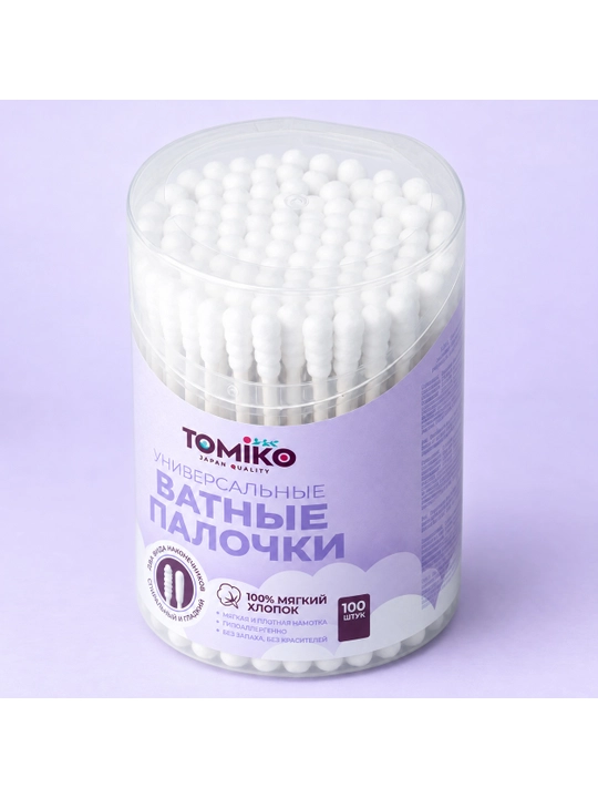 Ватные палочки Tomiko, универсальные, 100 шт