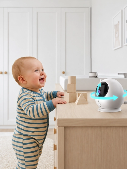 Видеоняня Porodo Lumi 48 PDLFSTM100WH, экран 4,3″, 720p