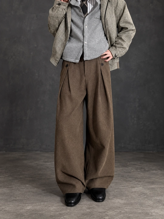 Erkaklar uchun kuzgi palazzo shim, Y2K Oversize uslubidagi Wide Leg keng shim