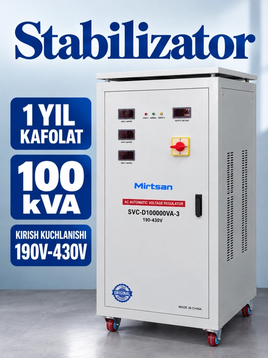Mirtsan Uch Fazali Kuchlanish Stabilizatori 190–430 V   Nusxalash
